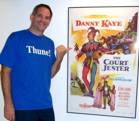 Craig at home with his prized “Court Jester” 1-Sheet poster