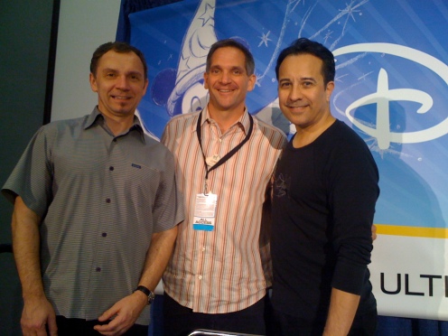 Andreas Deja and David Pacheco with D23 Expo host Craig Hodgkins