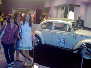 Erin, Diane and Emily hang with the original Herbie from "The Love Bug"